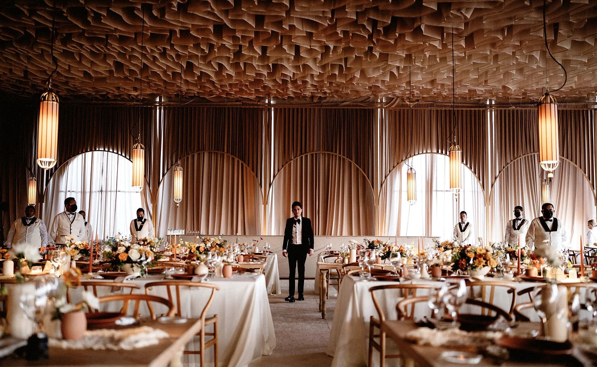 Recepción editorial de boda producida por Sebastián en El Castillo